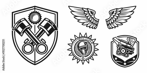 A collection of various symbols and emblems representing different organizations and beliefs Vector