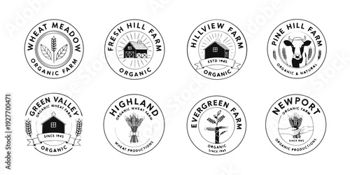 Historical emblems and symbols representing various organizations and institutions Vector