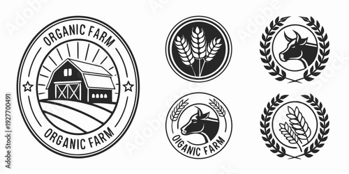A collection of various official seals and emblems from different organizations and institutions Vector