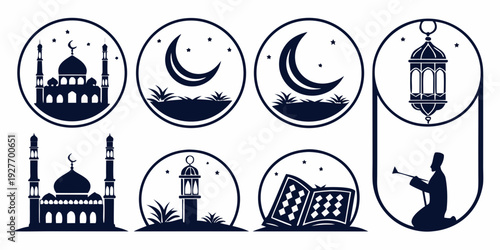 A collection of diverse icons representing various activities and objects Vector