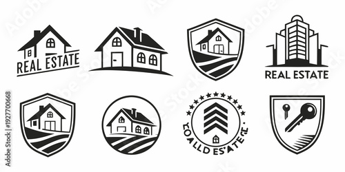 Collection of diverse symbols representing various community services and institutions Vector