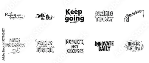 Motivational quotes for productivity and success: keep going and innovate daily