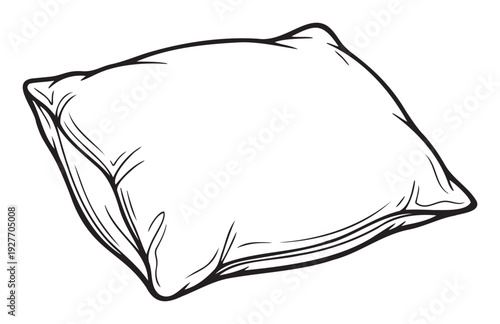 Comfortable soft pillow for restful sleep and home relaxation ideal for bedroom decor designs, health and wellness promotions, or graphic design projects