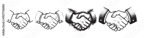 Professional handshaking gesture symbolizing agreement, cooperation, and partnership, perfect for business documents, legal presentations, or team collaboration visuals.