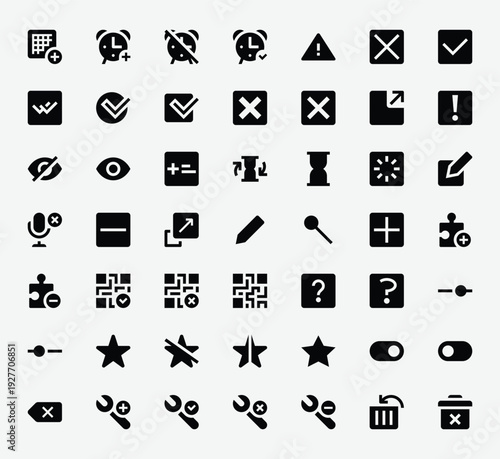User Interface Solid Icon Set