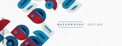 Abstract geometric shapes overlap, creating dynamic visual texture. Background includes text background design. Minimalist style, clean aesthetic.