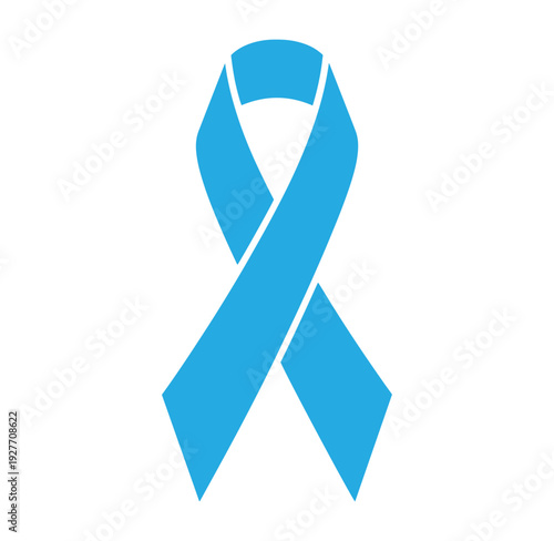 blue ribbon symbol for awareness and support  hope and solidarity
