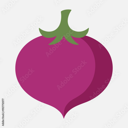Vibrant purple eggplant vector illustration on white background