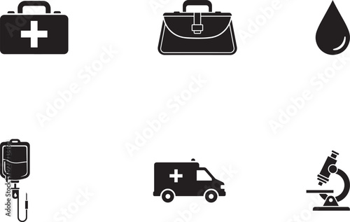 Healthcare Icons, Medical Services Icons vector set
