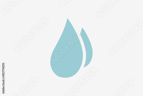blue water drop simple logo 