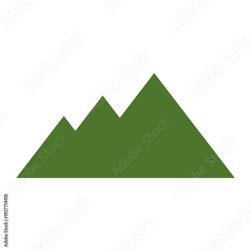 Free Download Simple green mountain range illustration on white background. - GFXLoad