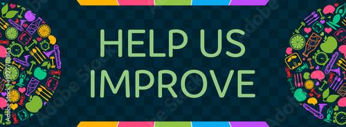 Help Us Improve Colorful Health Symbols Circular Left Right Horizontal 