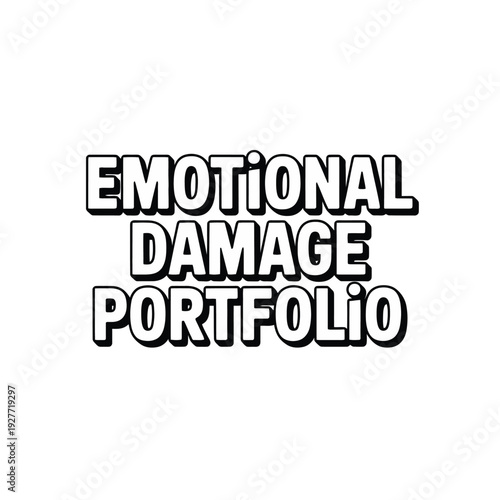 A person holding an emotional damage portfolio with a concerned expression