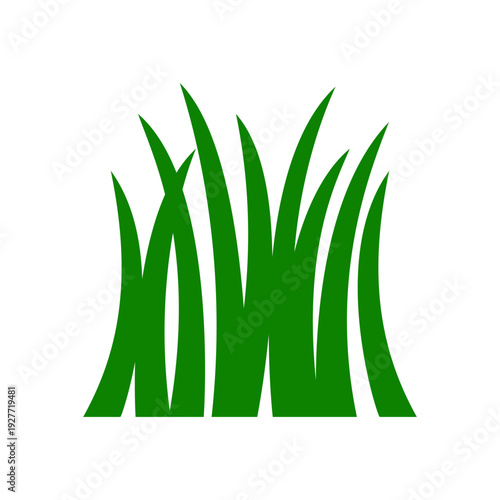 Green grass blades illustration simple design.