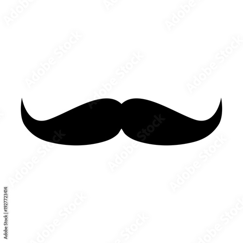 Black Handlebar Mustache Silhouette
