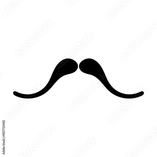Black Handlebar Mustache Icon