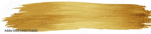 A horizontal golden brushstroke with visible texture on a white background