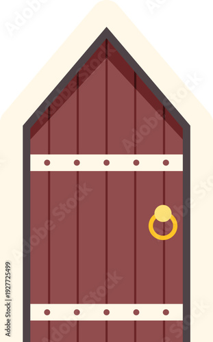 Wooden door representing entrance, gate, or portal concept
