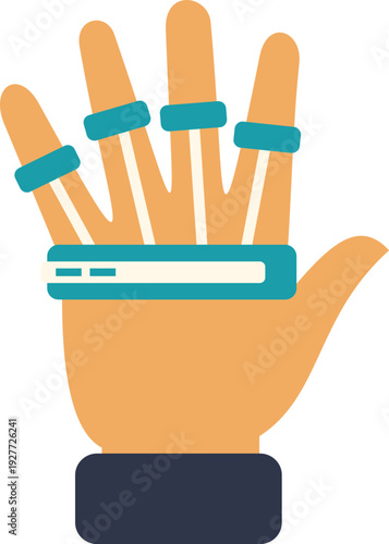 Human hand wearing a haptic glove for virtual reality applications and extended reality