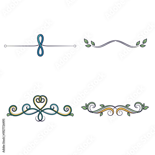 Elegant Decorative Dividers and Flourishes for Design Enhancement.