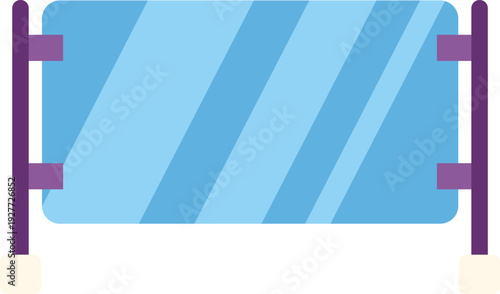 Blank digital advertising sign mounted on posts, ready for message or content