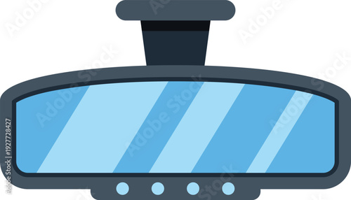 Car rearview mirror icon representing automotive safety, driving assistance, and vehicle accessories