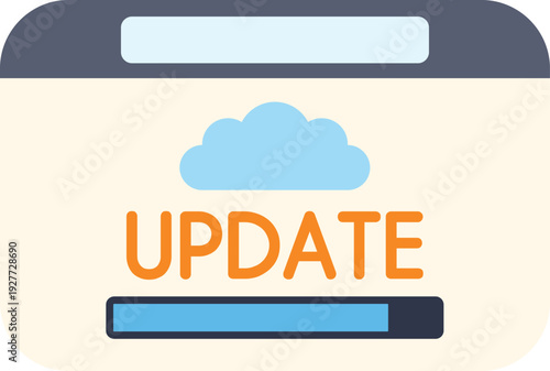 Software update installing with cloud computing progress bar