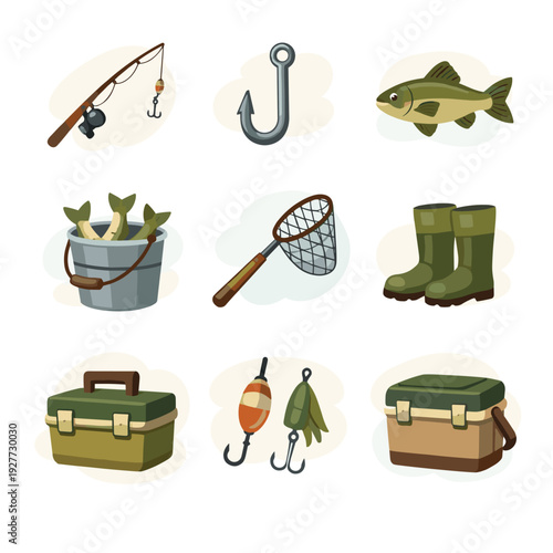 Fishing equipment collection for anglers and enthusiasts