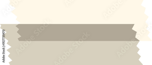 Beige and brown adhesive tape strips layering on a plain white background
