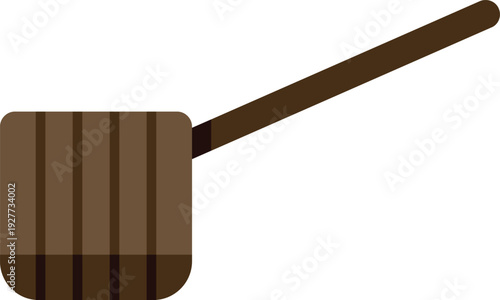 Wooden ladle for pouring water over hot rocks in a sauna