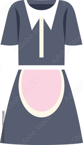 Maid uniform with apron illustrating domestic worker apparel for housekeeping duties