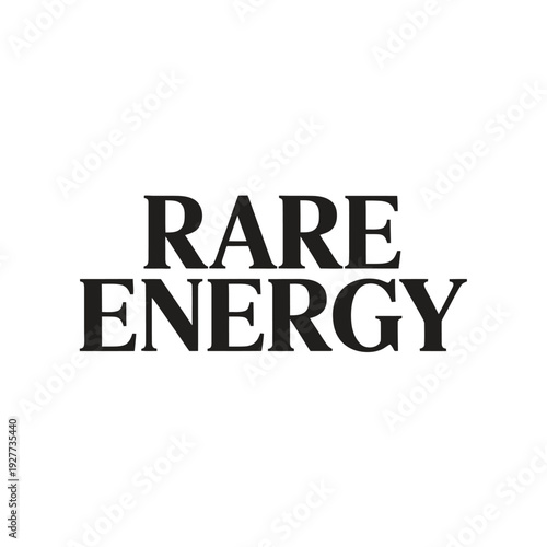 A bold black logo reading Rare Energy on a white background
