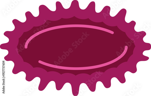 Rabies virus cell featuring glycoprotein spikes and internal genetic material