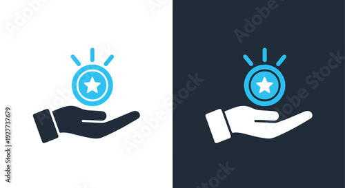 Cloud computing hands vector icon set flat designBlue icon set - Modern style icon - Vector icon set - Glyph and solid icon set - Icon vector - Flat Design Icon - line icon set