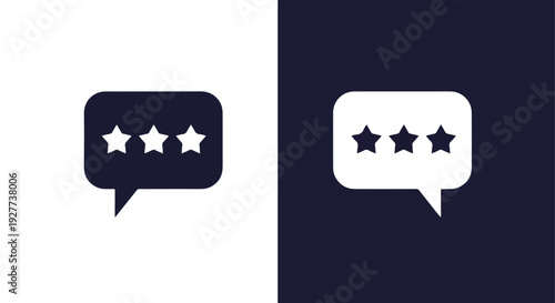 5 star rating chat bubble vector icon set flat designBlue icon set - Modern style icon - Vector icon set - Glyph and solid icon set - Icon vector - Flat Design Icon - line icon set