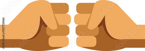 Two hands making a fist bump gesture, symbolizing a friendly agreement or greeting