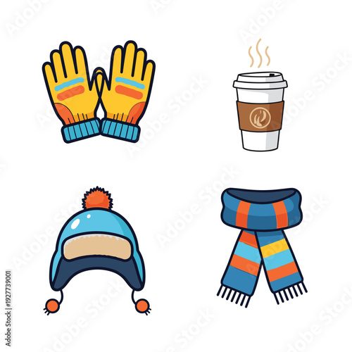 Winter Clothing and Hot Drink Set.