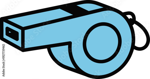 Blue Sports Whistle with Mouthpiece - Referee or Coach's Signaling Tool for Games and Training