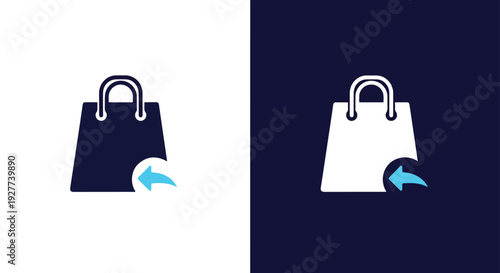 Shopping bag eco recycle vector icon set flat designBlue icon set - Modern style icon - Vector icon set - Glyph and solid icon set - Icon vector - Flat Design Icon - line icon set
