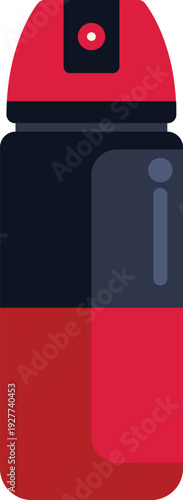 Red and black aerosol bottle representing self defense and safety