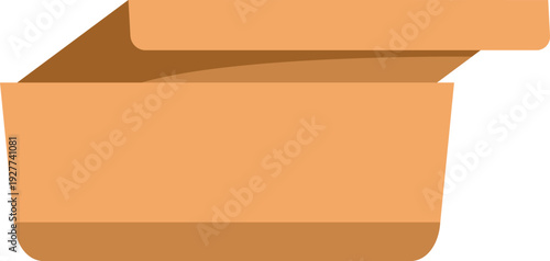 Takeaway food box featuring an open lid and eco friendly cardboard material