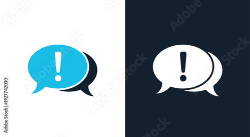 Speech bubble question mark icon set vector illustrationBlue icon set - Modern style icon - Vector icon set - Glyph and solid icon set - Icon vector - Flat Design Icon - line icon set