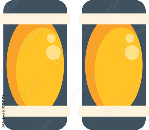 Pair of yellow knee pads providing safety and protection for athletes