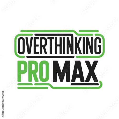 A logo for Overthinking Pro Max with a modern design