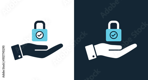 Security lock access vector icon set flat designBlue icon set - Modern style icon - Vector icon set - Glyph and solid icon set - Icon vector - Flat Design Icon - line icon set
