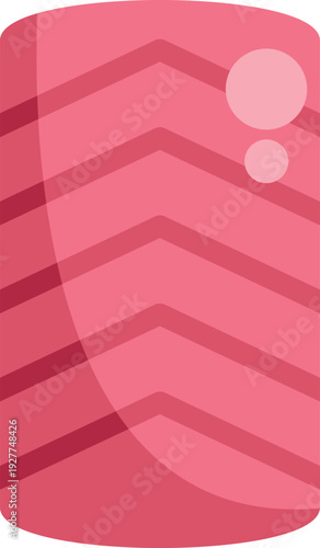 Pink salmon fillet raw fresh fish seafood block cut ingredient illustration