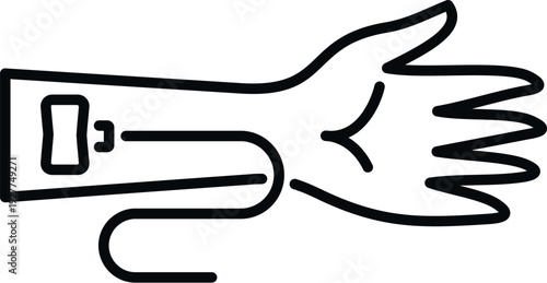 Hand wearing medical cuff checking blood pressure on a monitor