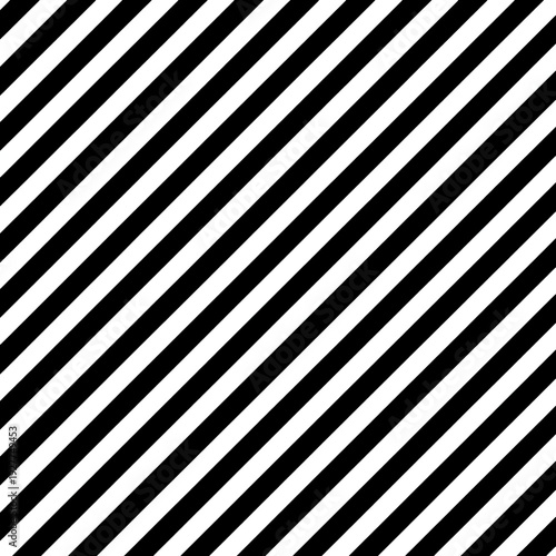 Diagonal black and white stripes repeat across a square, optical illusion created