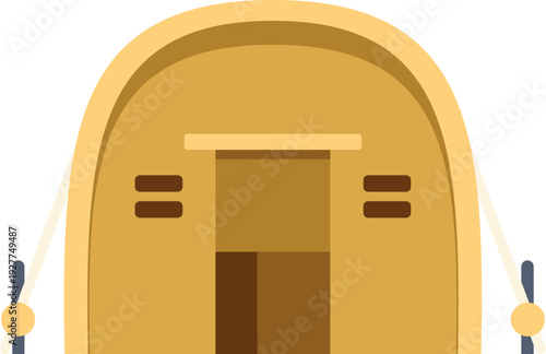 Outdoor camping tent icon providing temporary shelter for adventurers
