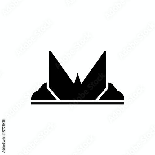 icon of a V-shape ridger. This illustration features the symmetrical wings of a plow unit designed for soil ridging, bed forming, and creating irrigation furrows in commercial farming